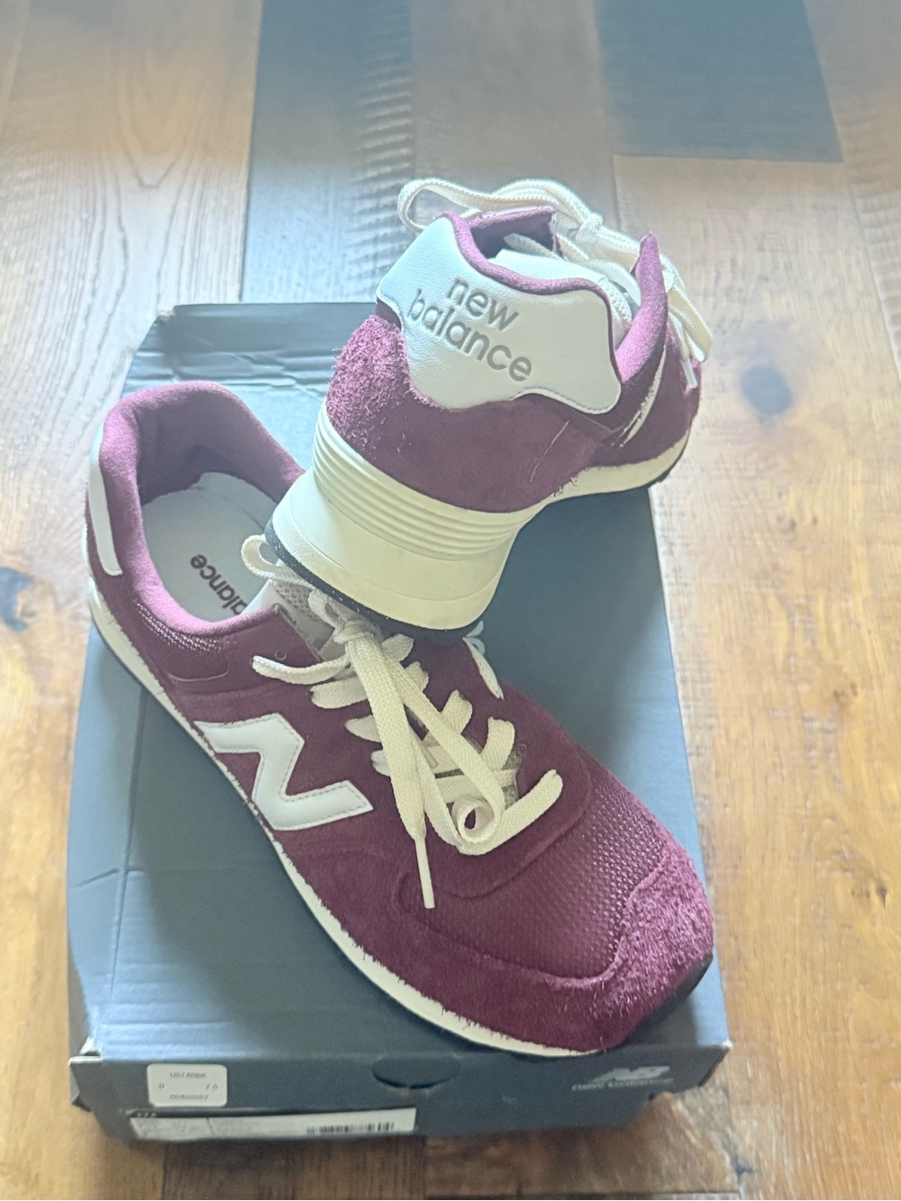 New Balance Maroon & White Retro Runner